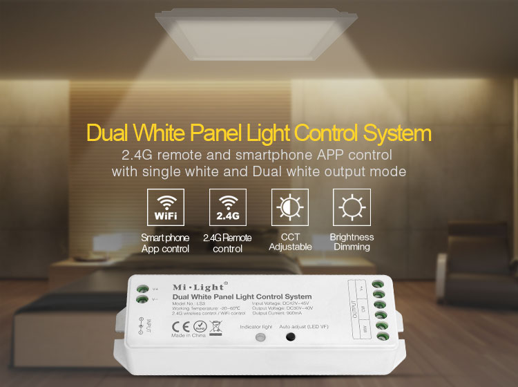 Inteligentní LED kontrolér Dual White Panel Light Control System - LS3