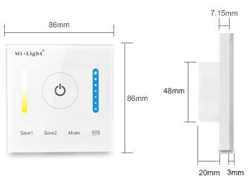 MILIGHT Fernbedienung, MILIGHT - Smart Panel Controller (color temperature) - P2, futlight, pilot wifi