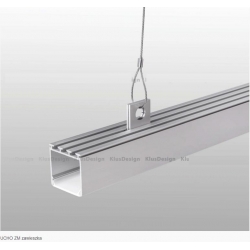 pl=>Zawieszka UCHO-ZM czarna Po zsunięciu razem tworzą „ucho”, które można użyć do zawieszenia oprawy, przewlekając przez nie np. linkę stalową.#en=>UCHO-ZM black Hanger After insertion, they form a hanger that can be used to suspend the lighting fixture, by pulling e.g. a steel cable through it.#de=>UCHO-ZM schwarz Befestigung Nach Zusammenschieben bilden sie ein #ru=>Крепежная втулка UCHO-ZM черная После этого они образуют „ухо”, которое можно использовать для подвешивания светильника, продевая через него, напр., стальной трос. #cz=>Závěska UCHO-ZM černá Po zasunutí dohromady vytvářejí