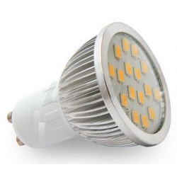Żarówka 16 LED SMD5630 GU10 biała ciepła 6W - CCD - 480lm - LE